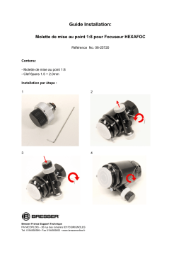 Bresser 0625720 Gear-Set 1:8 Messier Hexfoc Manuel utilisateur