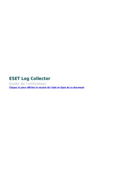 ESET Log Collector 4.2 Manuel du propriétaire