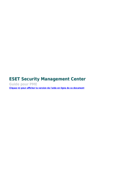 ESET Security Management Center 7.2 Manuel du propriétaire