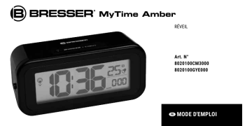 Manuel du propriétaire | Bresser 8020100000000 MyTime Amber radio controlled Alarm Clock Manuel utilisateur | Fixfr