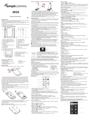 Amplicomms M50 Mode d'emploi | Fixfr