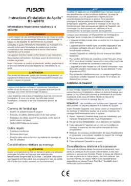 Fusion MS-WB670 Apollo Marine Entertainment Hideaway System Guide d'installation