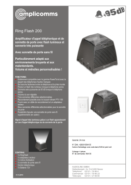 Amplicomms RF 200 Fiche technique