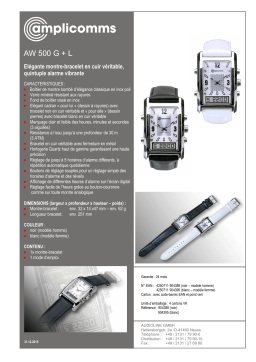 Amplicomms AW 500 Fiche technique