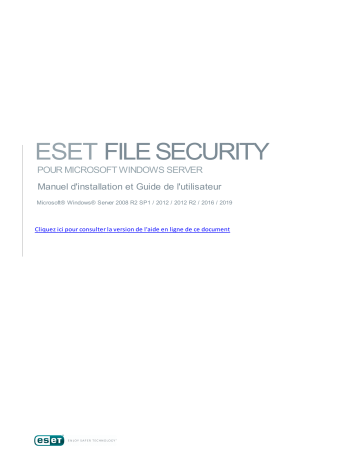 ESET File Security for Windows Server 7.1 Manuel du propriétaire | Fixfr