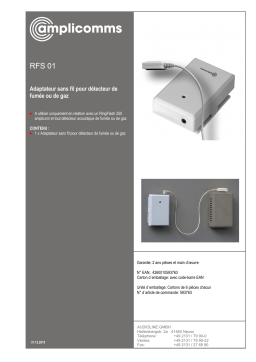 Amplicomms RFS01 Fiche technique