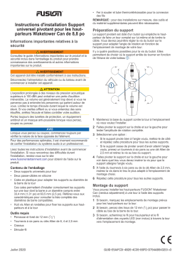 Fusion 010-12831-10 Universal Swivel Wake Tower Brackets Guide d'installation
