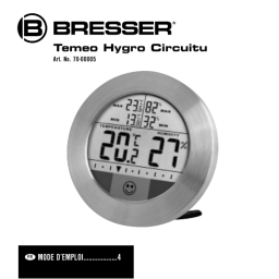 Bresser 7000005000000 Temeo Hygro Circuitu Digital Thermometer/Hygrometer Manuel utilisateur