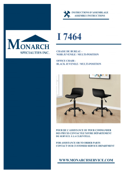 Monarch Specialties I 7464 OFFICE CHAIR Manuel utilisateur