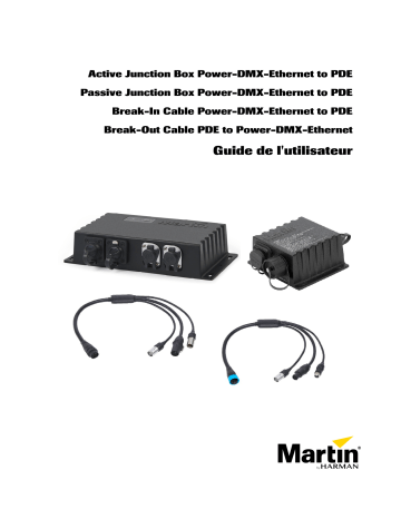 PDE Junction Box Passive | PDE BreakIn Cable | PDE Junction Box Active | Mode d'emploi | Martin PDE BreakOut Cable Manuel utilisateur | Fixfr