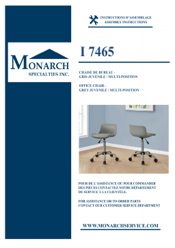 Monarch Specialties I 7465 OFFICE CHAIR Manuel utilisateur