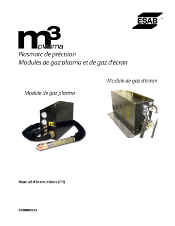 ESAB m3 plasma Precision Plasmarc Plasma Gas Box & Shield Gas Box Manuel utilisateur | Fixfr