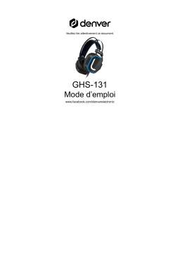 Denver GHS-131 Gaming headset Manuel utilisateur