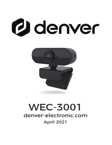 Denver WEC-3001 FULL HD Webcam Manuel utilisateur | Fixfr