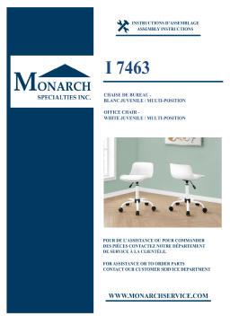 Monarch Specialties I 7463 OFFICE CHAIR Manuel utilisateur