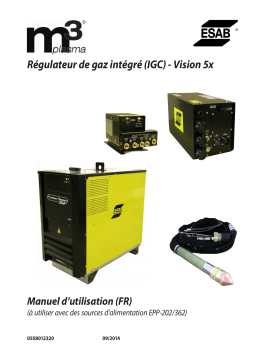 ESAB m3® plasma PT-36 Integrated Gas Control (IGC) System - Vision 5x Manuel utilisateur