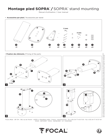 Focal Sopra N°1 Manuel utilisateur | Fixfr