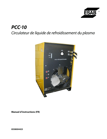 ESAB PCC-10 Plasma Coolant Circulator Manuel utilisateur | Fixfr