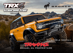 Traxxas TRX-4 2021 Bronco Manuel utilisateur