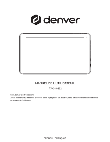 Denver TAQ-10252 10.1” Quad Core tablet Manuel utilisateur | Fixfr