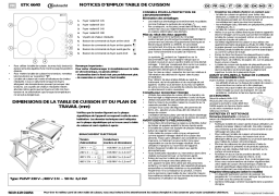 Bauknecht ETK 6640 IN Hob Manuel utilisateur