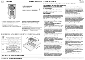 Whirlpool AKT 310/IX Hob Manuel utilisateur | Fixfr