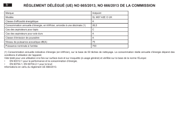 Product information | Whirlpool SL M07 A3E O UK Manuel utilisateur | Fixfr