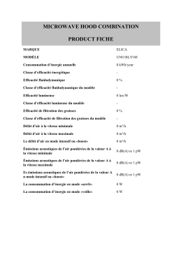 ELICA UNO BL/F/60 Microwave Manuel utilisateur