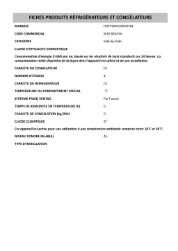 HOTPOINT/ARISTON MSZ 803/HA Side-by-Side Manuel utilisateur