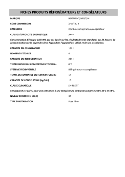 HOTPOINT/ARISTON XH8 T3U X Fridge/freezer combination Manuel utilisateur