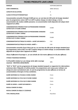 HOTPOINT/ARISTON ARXD 169 (EU) Washing machine Manuel utilisateur