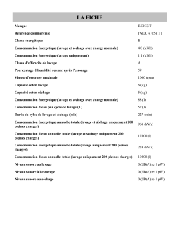Indesit IWDC 6105 (IT) Washer dryer Manuel utilisateur