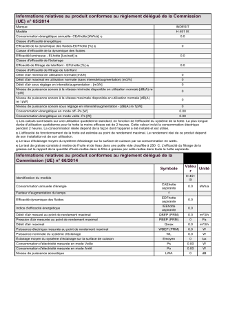 Product information | Whirlpool H 451 IX Manuel utilisateur | Fixfr