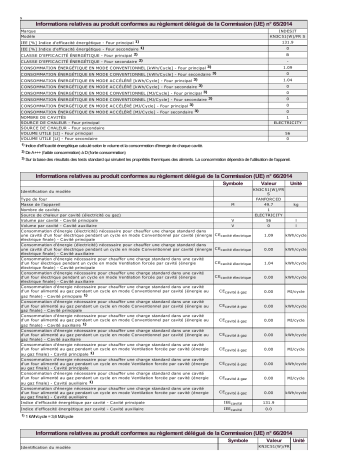 Product information | Whirlpool KN3C51(W)/FR S Manuel utilisateur | Fixfr