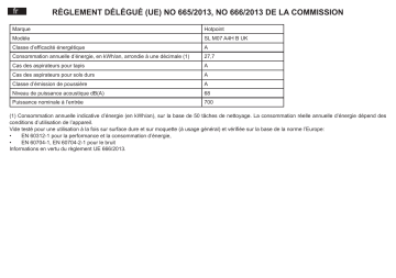 Product information | Whirlpool SL M07 A4H B UK Manuel utilisateur | Fixfr