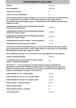 Whirlpool AWE 5090 Manuel utilisateur