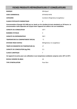 Whirlpool WTH4910 NFW Manuel utilisateur