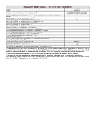 Product information | Whirlpool RS 2331 L Manuel utilisateur | Fixfr