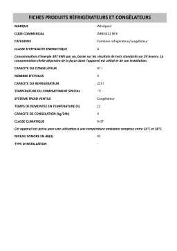 Whirlpool WBE3322 NFX Fridge/freezer combination Manuel utilisateur
