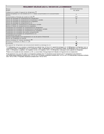 Product information | Whirlpool WL 36/HA Manuel utilisateur | Fixfr