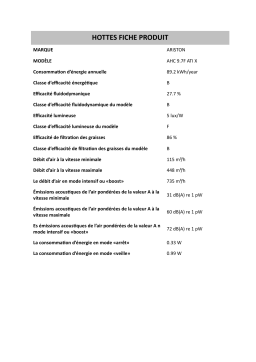 Ariston AHC 9.7F ATI X Hood Manuel utilisateur