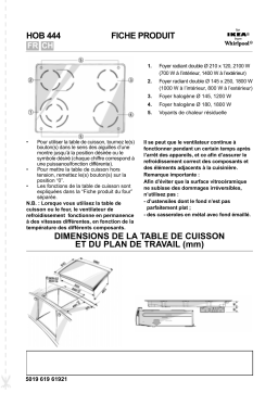 IKEA 000 162 23 Hob Manuel utilisateur