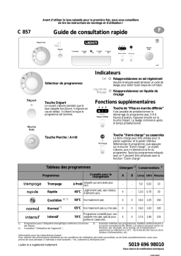 LADEN C 857 BL Dishwasher Manuel utilisateur