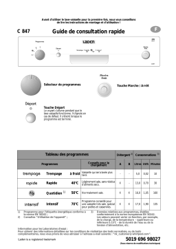 LADEN C 847 Dishwasher Manuel utilisateur