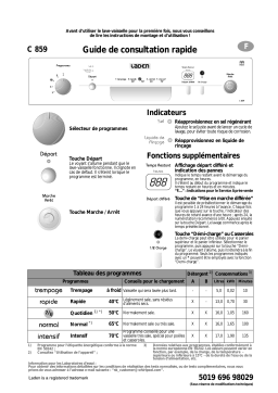 LADEN C 859 Dishwasher Manuel utilisateur