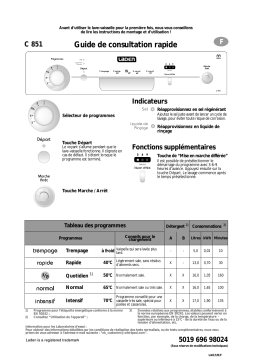 LADEN C 851 BL Dishwasher Manuel utilisateur