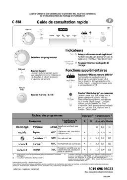 LADEN C 858 BL Dishwasher Manuel utilisateur