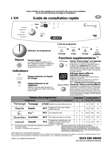 Whirlpool L 526 S Dishwasher Manuel utilisateur | Fixfr