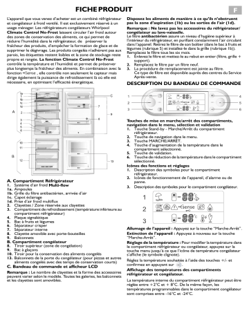 Whirlpool ARC 8008 / IX Fridge/freezer combination Manuel utilisateur | Fixfr