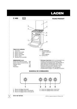 LADEN C 400 Cooker Manuel utilisateur